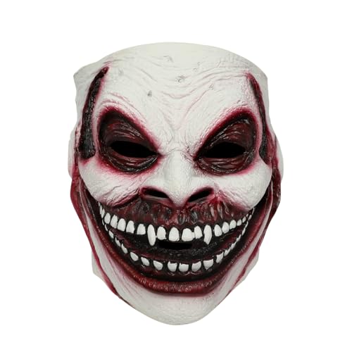 Pigmiss The Fiend Cosplay Mask Scary Halloween Full Head Latex Realistic Demon Face Mask Halloween Ghostface Costume Accessory