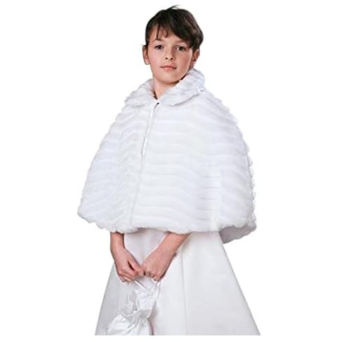 Nina Brautmoden Cute cape with collar/fur look/communion - P11 Cover
