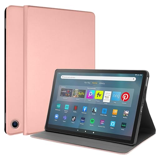 TECHGEAR Smart Case for All New Amazon Fire Max 11 (2023 / 13th Generation) Slim Smart Case Stand Cover with Corner Protection[Auto Wake/Sleep] Soft TPU Holder - Rose Gold