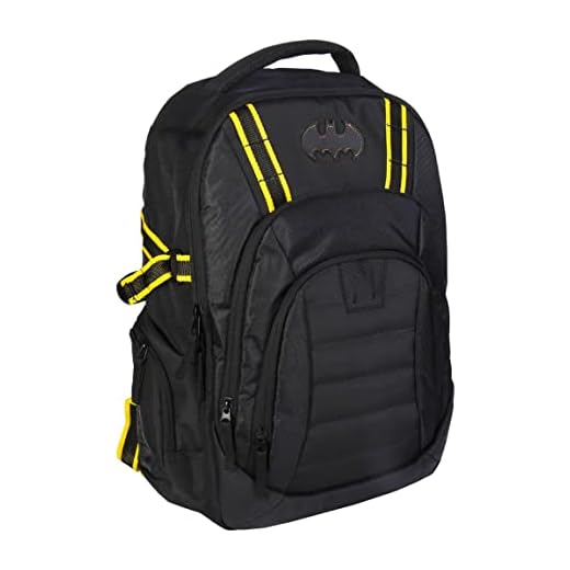 CERDÁ LIFE'S LITTLE MOMENTS - Mochila Batman con Compartimento para Ordenador idónea para Colegio, Universidad o Trabajo - Licencia Oficial DC