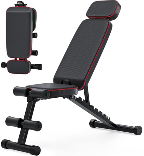 TYRSEN Foldable Weight Bench Press, Adjustable Workout Bench, Multi-functional Exercise Bench for Home Gym, Incline Decline Bench for Full Body Workout, 800lbs Weight Capacity - Image 8