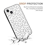 2 Pack Cute Cheetah Print for Apple iPhone 13/14 6.1" Phone Case,Luxury Leopard Pattern Design Cases Soft Silicone Slim TPU Shockproof Protective Bumper Cover for Women Girls-Black & White - Image 5