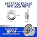 Fastenere Serrated Flange Nuts – 3/8
