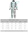 GRAJTCIN Kids Astronaut Costume for Boys Spaceman Suit Girls Pilot Jumpsuit with Helmet Halloween Dress Up Cosplay (130, Silver)