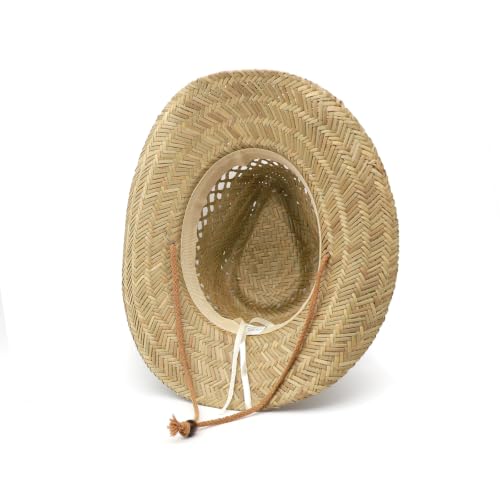 Image of Straw Cowgirl Hat for Women Cowboy Hats for Men Wide Brim Sun Hat Shapeable Western Hat Beach Hat