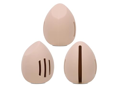 Miniatura 2 de Soporte de esponja de silicona suave para mujer, para viajes o maquillaje diario, a prueba de polvo y portátil, organizador de maquillaje de belleza
