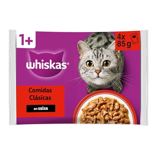 Miniatura 7 de Whiskas Comida Húmeda en salsa para Gatos Selección Clásicos 13 x 4 bolsitas x 85g