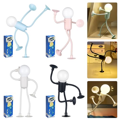 Lámpara divertida, 4 unidades de luz nocturna para atletas, forma de bricolaje, lámpara divertida, lámpara de noche divertida, forma cambiable y luz nocturna divertida para atletas, lámpara humanoide