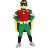 Batman Kinder Muskel Kostüm Robin Größe L 7 bis 9 J.