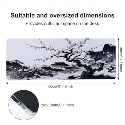Grand tapis de souris de jeu fleur idéal pour setup informatique