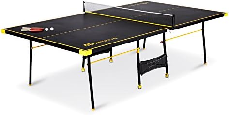 MD Sports Official Size Table Tennis Table, with Paddle and Balls, Blue/White