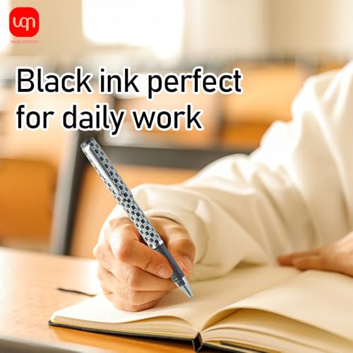 8 bolígrafos de tinta negra gel 0.5mm rápido secado miniatura 6