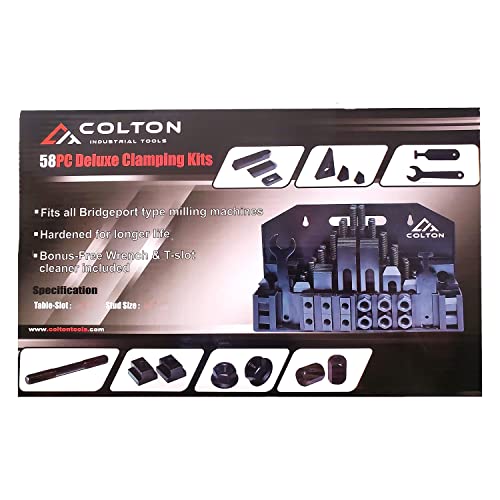 Image of Colton 58020 | 60Pc Premium 7 /16 inch T-Slot Clamping Kit 3 /8 inch-16 UNC Thread