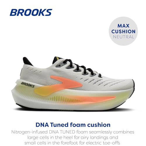 Brooks Women’s Glycerin Max 2 Neutral Running & Walking Shoe - White/Cyber Yellow/Nightlife - 8 Medium - image 2