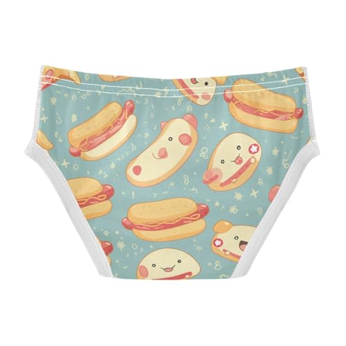 KLL Cartoon Hot Dog Baby Boys Comfort Briefs Breathable Children Panties2