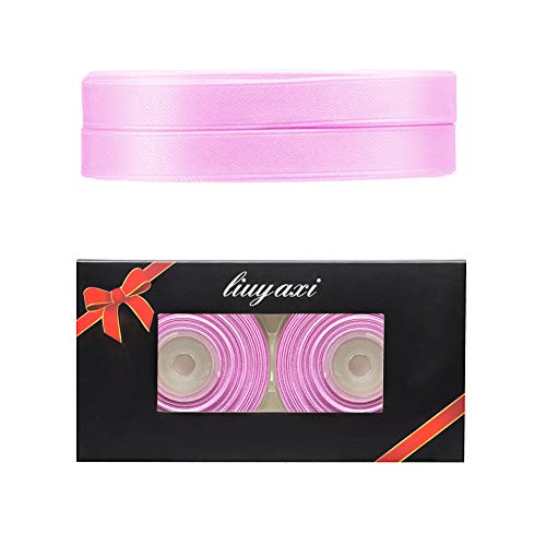 Image of Solid Color Double Faced Lavender Satin Ribbon 1 /2 inch X 50 Yards, Ribbons Perfect for Crafts, Wedding Decor, Bow Making, Sewing, Gift Package Wrapping and More