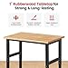 ENJOYWOOD Work Bench for Garage Workbench Adjustable Height Work Table for Shop Woodworking, 41 x 20 Heavy Duty Rubber Wood Top for Office, Home, Commercial