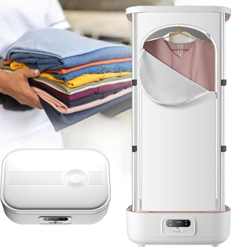 RoyceBee Máquina Automática para Planchar y Doblar, Planchadora de Camisas de 900W con Función de Vapor, Secadora de Ropa Plegable con Función de Temporizador, Pantalla Táctil Digital