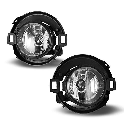 Winjet Fog Lights Oem Series For [2005-2015 Nissan Xterra] [2010-2017 Frontier][2018 Nissan Frontier] With H11 12V 55W Halogen Bulbs Driving Fog Lamps Replacement W/Wiring And Switch Kit Clear Lens #TOP1