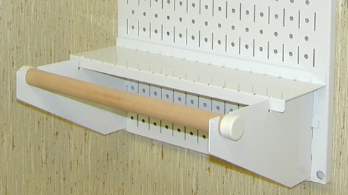 Wall Control Pegboard Paper Towel Holder And Dowel Rod Pegboard Shelf Assembly For Wall Control Pegboard And Slotted Tool Board – White #TOP1