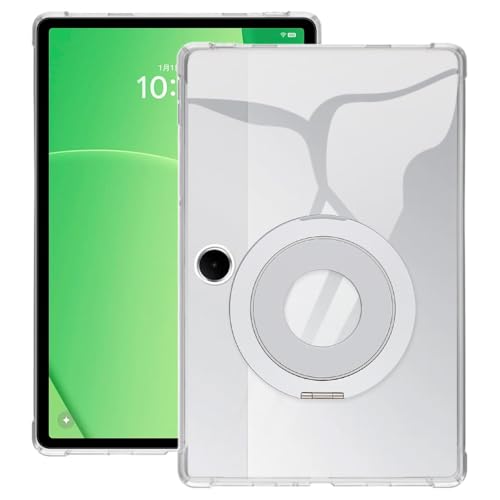 Coque OnePlus Pad Lite 11.0 2025 Transparente et Argent avec Support de Bureau Intégré