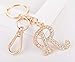 AlphaAcc Keychain for Women Purse Charms for Handbags Crystal Alphabet Initial Letter Pendant with Key Ring,Letter R