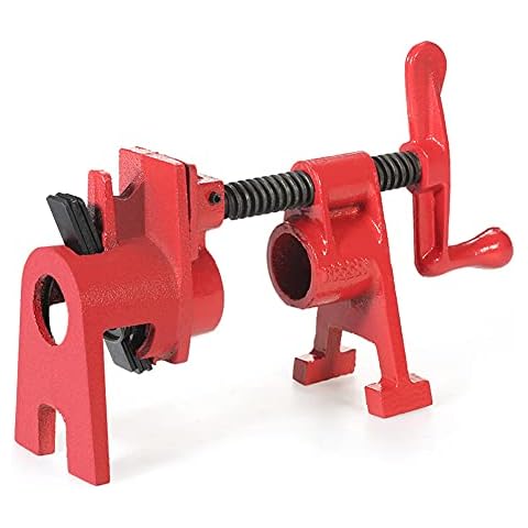 4 Stück Rohr Schraubzwingen Set 3/4 zoll 26,5mm Rohrschraubzwinge Korpuszwinge Rohrklemmen Rohrzwingen Rohrschelle Schraubstock Schnellspanner Zwingen Klemmen & Spanner für DIY Holzbearbeitung Cover