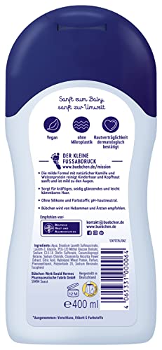 Bübchen Kinder Shampoo, 400 ml – milde Haarwäsche für Babys und Kinder ohne Tränen, Babyshampoo für leicht kämmbares Haar, ohne Silikone