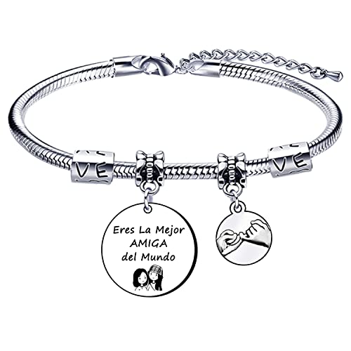 LKJHGF Pulsera de Amistad Regalos para Amigos Pulsera para Mejores Amigos para Siempre Regalo de Amistad Pulsera Grabada Regalos de Graduación Regalo de Cumpleaños Cover