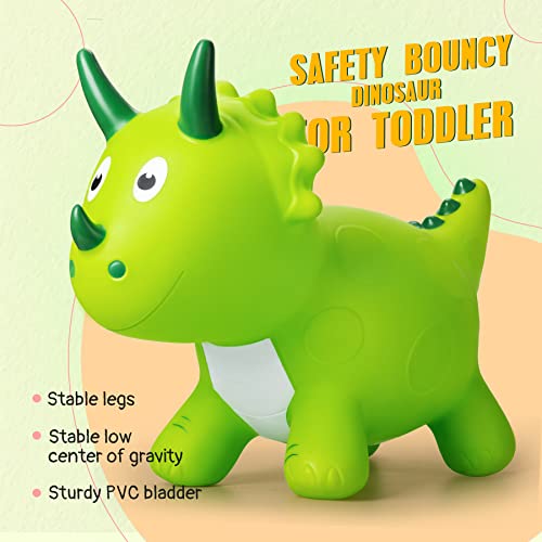 Inpodak Bouncy Horse For Toddler, Animal Hopper, Bouncing Dinosaur, Inflatable Jumping Horse, Ride On Hopping Toy For Kids With Pump #TOP1