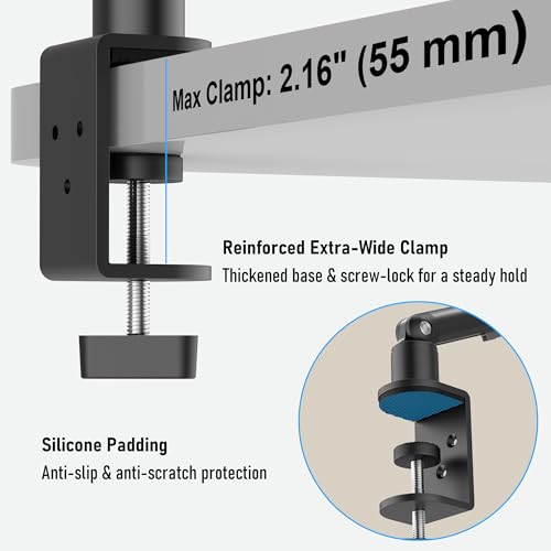 Image of Portable Monitor Stand 15.6 inch, Heavy Duty Tablet Arm Mount with Desk Clamp