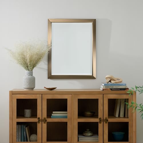 Kichler 30" Rectangular Wall Mirror, Champagne Bronze by Kichler - Used condition - Image 3
