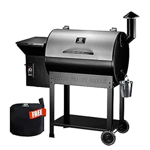 Z GRILLS Wood Pellet Smoker Grill, 8 in 1 BBQ Grill for Outdoor Cooking, Auto Temperature Control, 697 sq in Cooking Area, 7002E