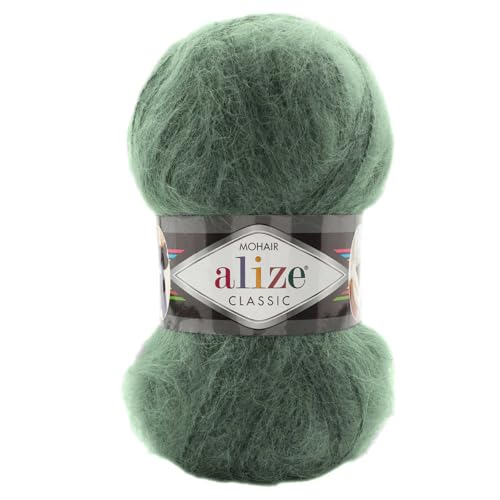 100g Strickgarn Alize Mohair Classic Uni Mohairwolle Häkelgarn Mischgarn Farbwahl