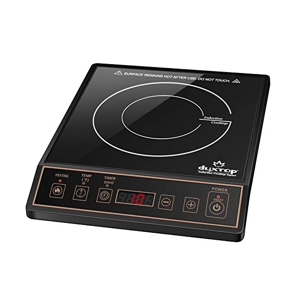 Duxtop 1800W Portable Induction Cooktop Countertop Burner, Gold 9120MC/BT-M20B