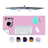 Office Desk Mat Dual-Sided PU Leather Work Desktop Pad Protector Blotter Mat Writing Desk Topper...