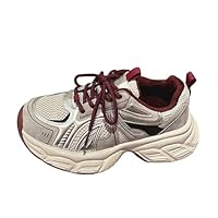 Boys Girls Kids Outdoor Running Sport Shoes Shoelace Ankle Sneaker Sole Non Slip Mesh Breathable Childrens Casual Shoes led Light Shoes for Baby Boys Black Girls Shoes(Red, 13.5 Little Child)