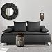 Produktbild payé Boxspring Sofa mit Schlaffunktion - Boxspringsofa - Graphit - ca. 206 x 110 x 113 cm - Sofa Couch - 2 Sitzer ausziehbar inkl. Zierkissen