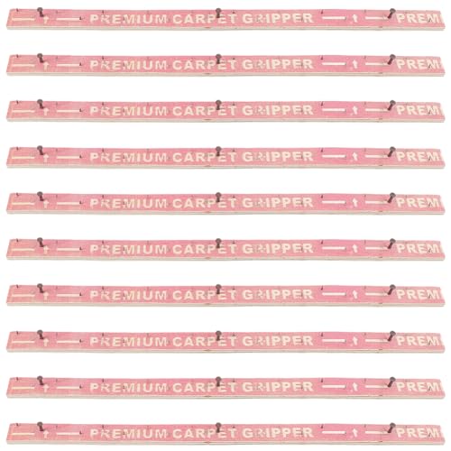 GORGECRAFT 10Pcs 15.8 Inch Wooden Carpet Tack Strips Carpet Gripper Rods 3/4 Inch Plywood Tufting Tack Strips with Nails for DIY Tufting Frame Fixing Underlay Flooring Subfloor Stairs Decorations
