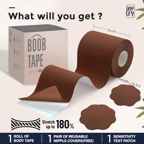 Image of Tripsky XL Breast Lift Tape, BoobTape for Large Breasts,Body Tape for Fashion,Athletic Tape Boobtape &NippleCover for A-G Cup
