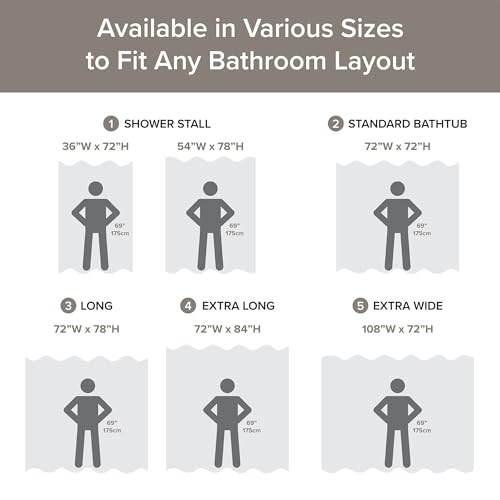 image for Madison Park Shower Curtain Waffle Weave Striped Pieced Design Fabric 