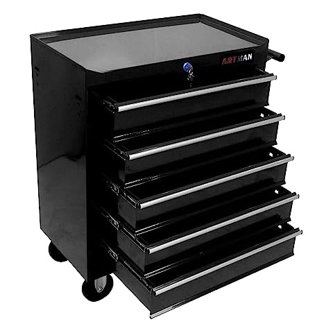 Moonsteps Rolling Tool Chest,Multifunctional Tool Cart with Wheels, Detachable Large Tool Cabinet with Lock for Garage, Lockable Tool Box for Warehouse, Workshop, High Capacity,Black Cover