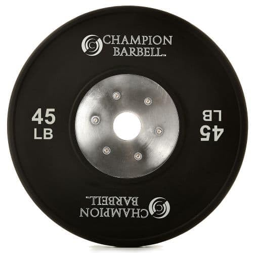 Champion Barbell 2-Inch Olympic Competition Bumper Plate (Black) – Single Weight Plate