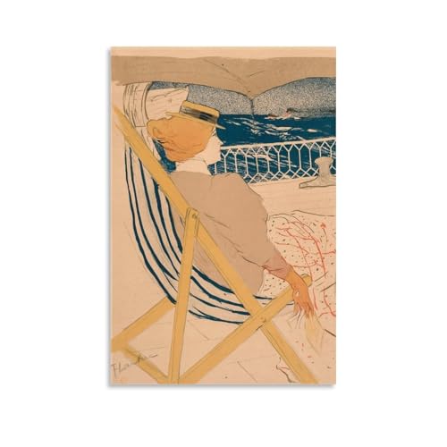 Toile Toulouse-Lautrec Passagère du 54 pour embellir un mur vide de salon 50x75cm