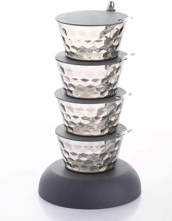 Naamastelondon 360° Rotating ABS Plastic Pickle Tower Spice Rack