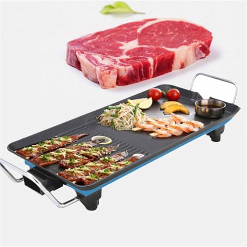 Electric Griddle, Smokeless Multifunctional Stovetop Grill, Nonstick Surface, Clean & Cooking, Compact & Efficient, 40 x 24cm, for Home Kitchen (US Plug 110V)