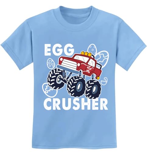 DDSOL Easter Bunny Shirt for Toddler Boys Girls Eggs Hunts Tractor T-Shirts Kids Eggs-cavator Tees
