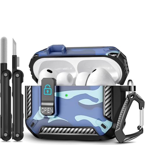 Image of for AirPods Pro 3 Case (2025 New), Secure Lock Cases Cover with Cleaning Kit & Keychain Compatible with Airpods Pro 3rd Generation Case for Men Women, Powerful Drop Protection
