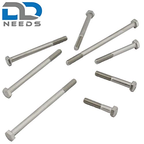 D2D | VPE: 10 Stück - Sechskantschrauben mit Schaft - M6x35 - DIN 931 / ISO 4014 - aus rostfreiem Edelstahl A2 V2A - Maschinenschrauben