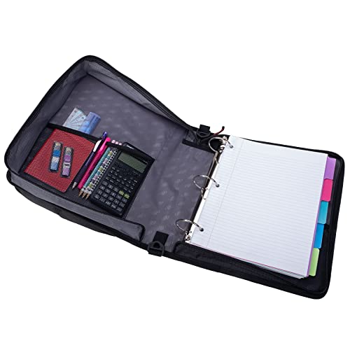 Image of Case-it Universal 2-Inch 3-Ring Zipper Binder, Holds 13 Inch Laptop, Magenta, LT-007-MAG